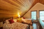 Loft features twin beds